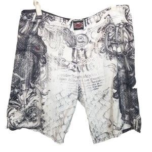 MMA Elite Mens XL All Over Print Hybrid Board Shor